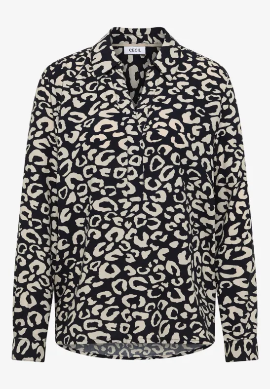 Gemusterte Bluse urban dark blue