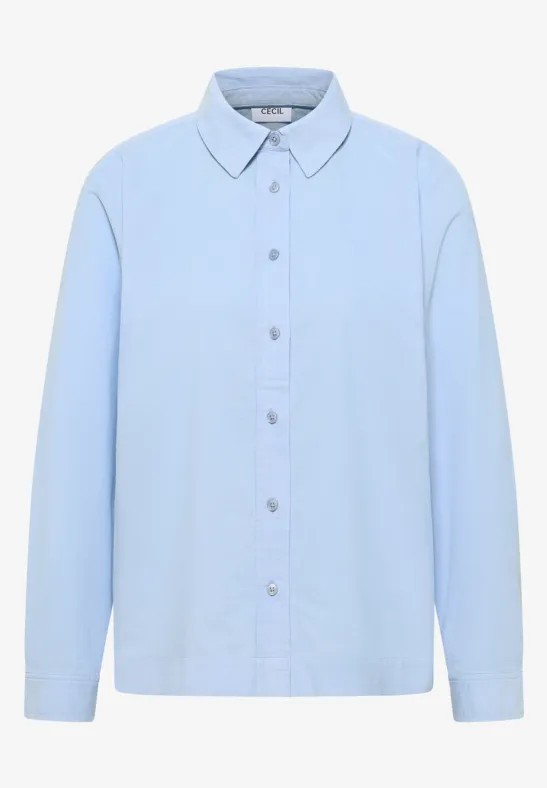Cord Hemdbluse light sky blue