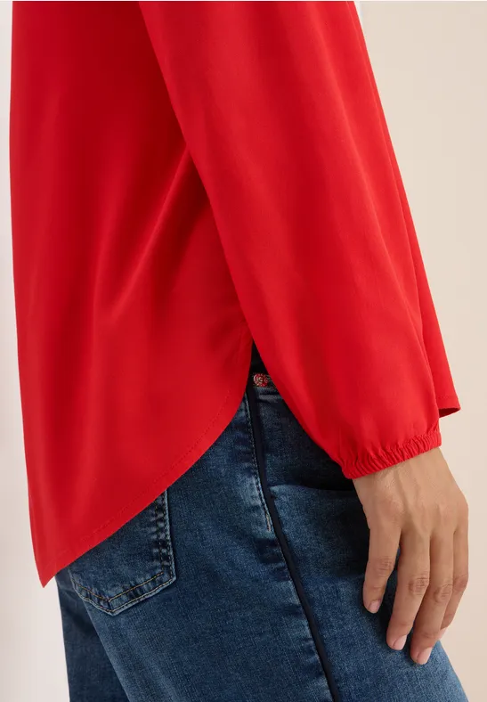 Tunika in Unifarbe fiery red