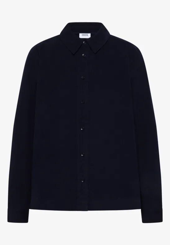 Cordhemdbluse urban dark blue