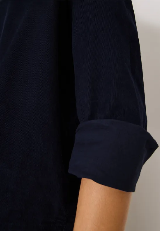 Cordhemdbluse urban dark blue