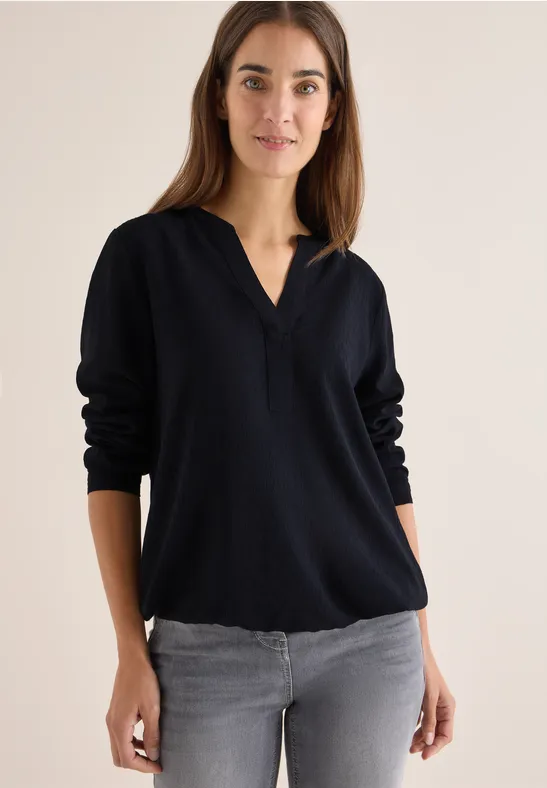 Bluse in Unifarbe Black