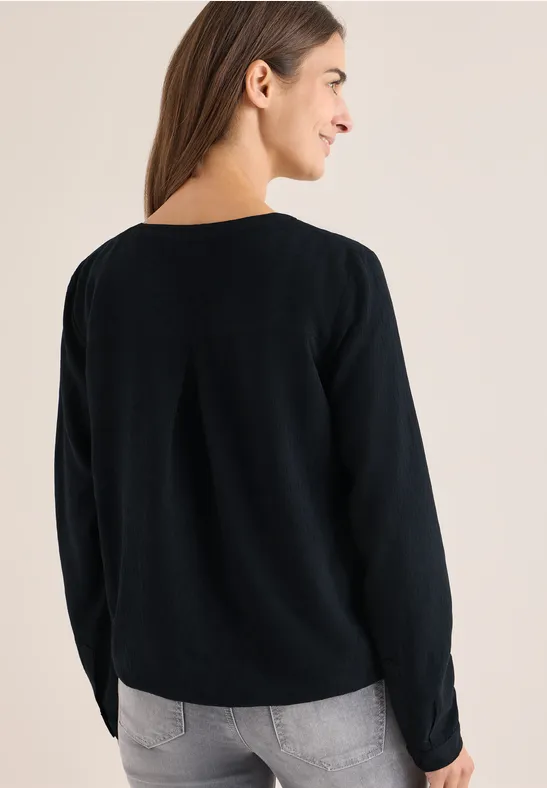 Bluse in Unifarbe Black