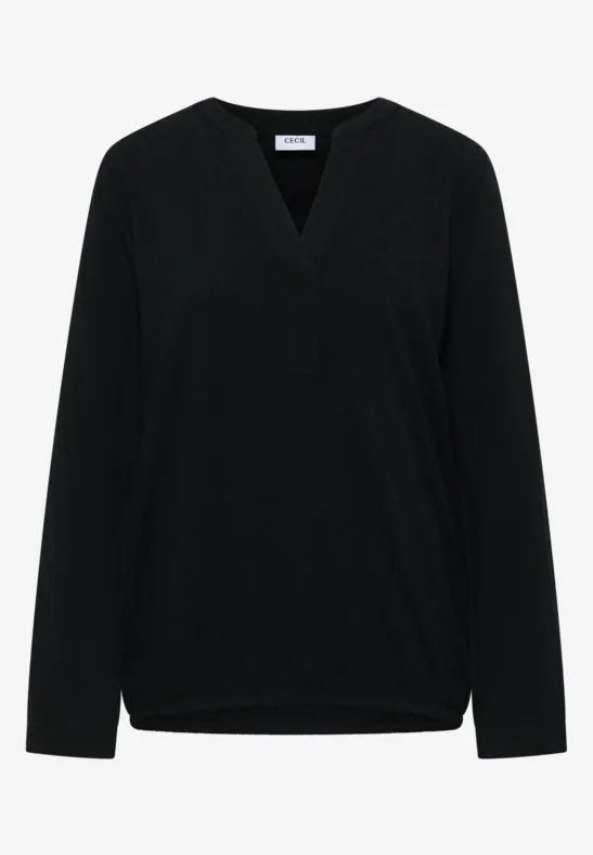 Bluse in Unifarbe Black