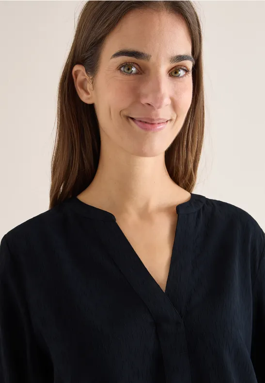 Bluse in Unifarbe Black