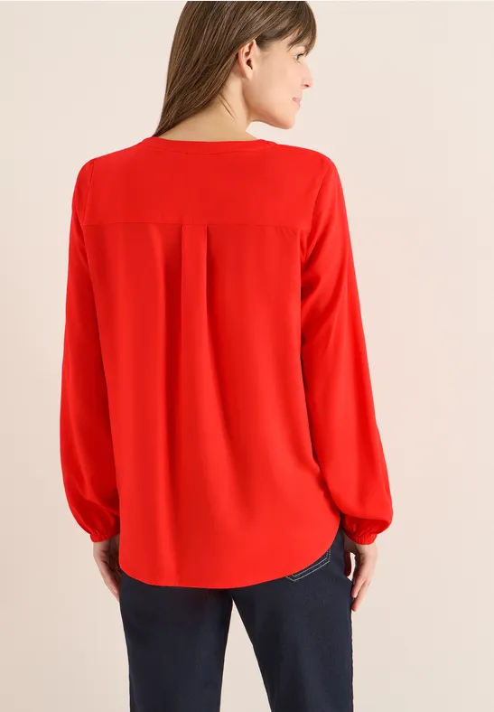 Bluse in Unifarbe pumpkin orange