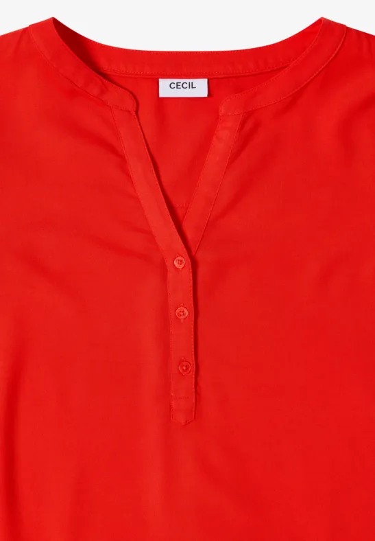 Bluse in Unifarbe pumpkin orange