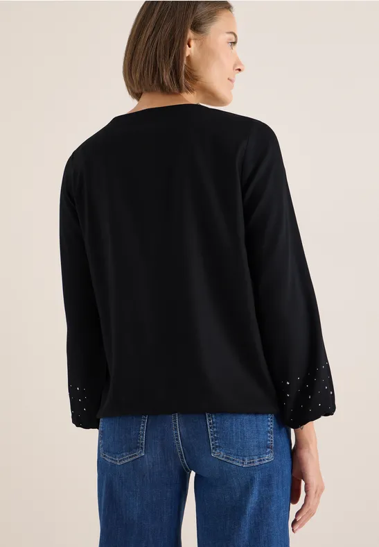 Blouse en couleur unie Black
