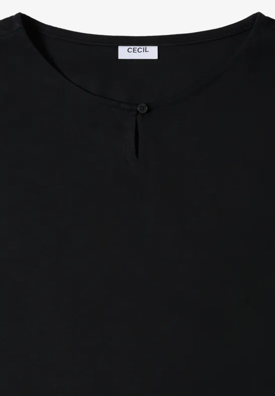 Blouse en couleur unie Black