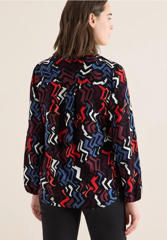 Bluse mit Grafikmuster black multi