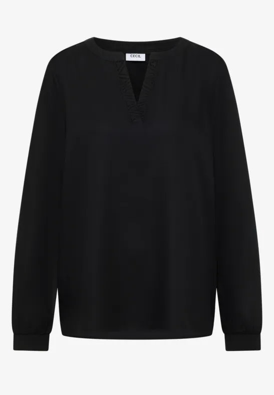 Blouse met glitterdetails Black