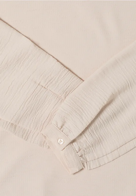 Bluse mit Smock-Ausschnitt pearl beige
