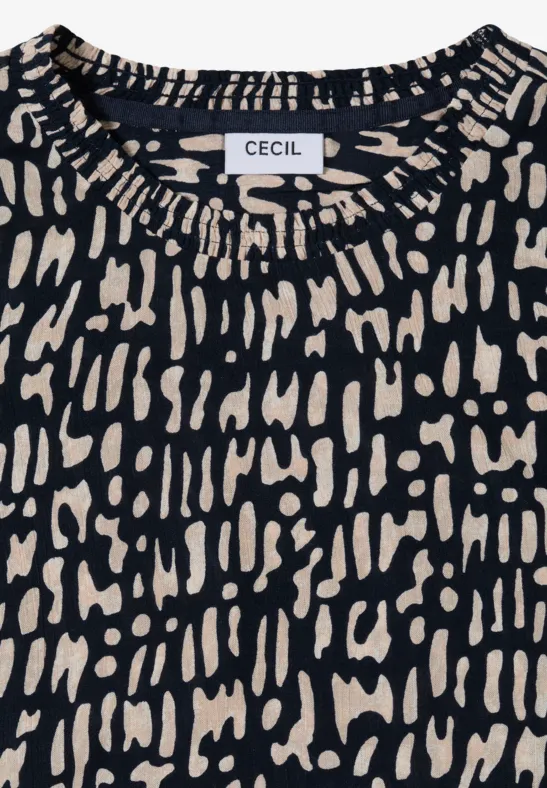 Bluse mit Smock-Ausschnitt universal blue