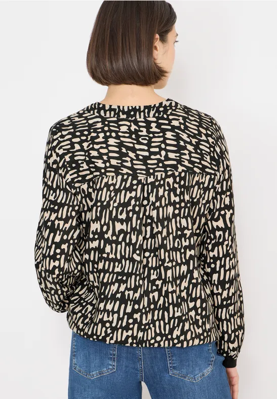 Bluse mit Tunnelzug raw khaki