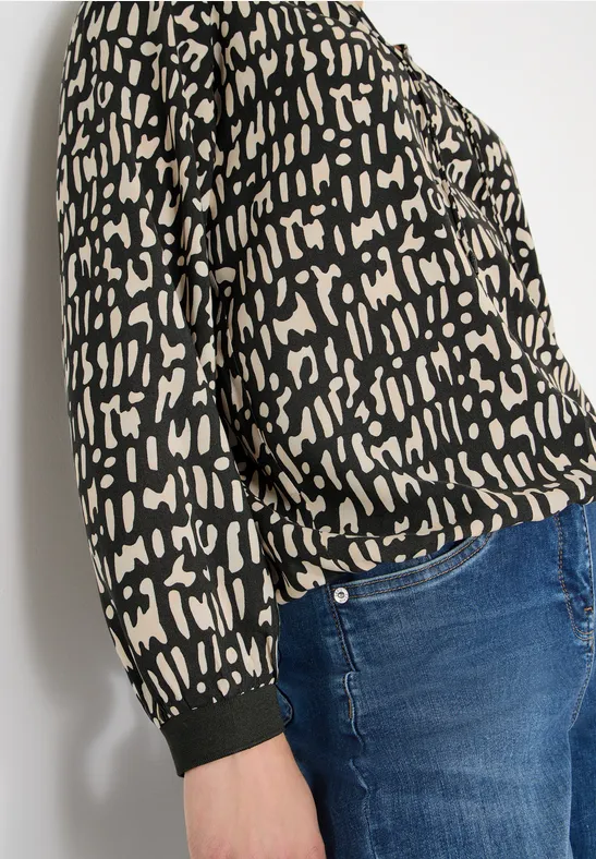 Bluse mit Tunnelzug raw khaki