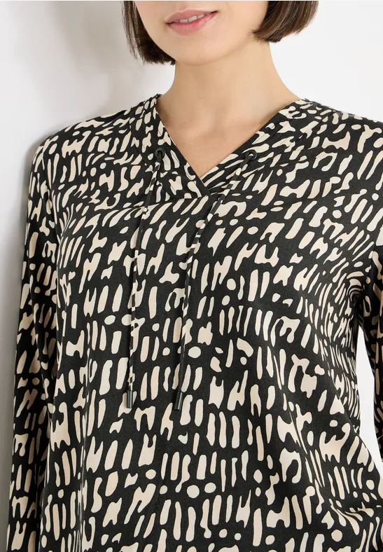 Bluse mit Tunnelzug raw khaki