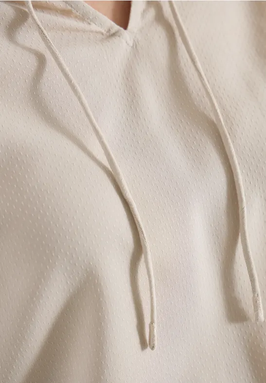 Chemisier à manches 3/4 avec col fendu grain beige