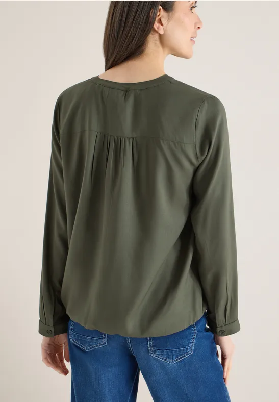 Blouse in effen kleur khaki