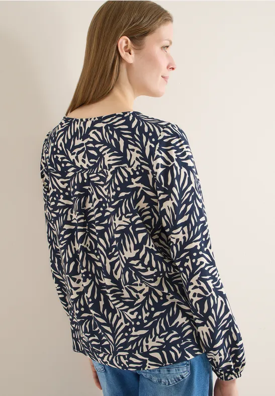 Bluse mit Knoten universal blue