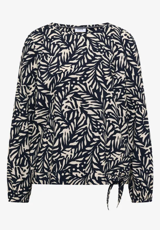 Bluse mit Knoten universal blue