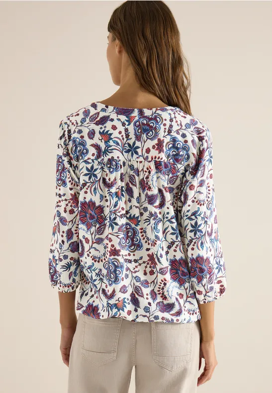 Gemusterte Bluse light alabaster white