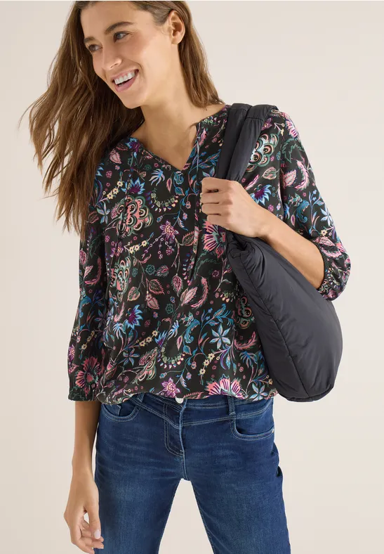 Blouse à motifs raw khaki