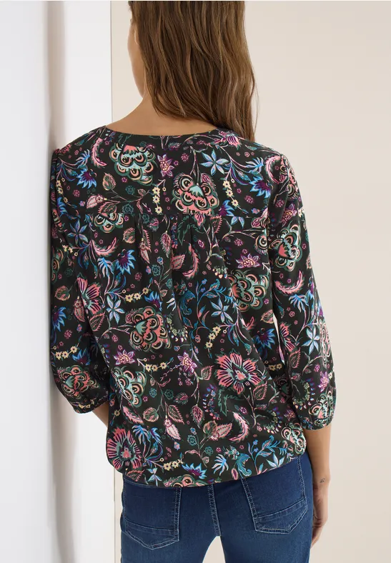 Blouse à motifs raw khaki