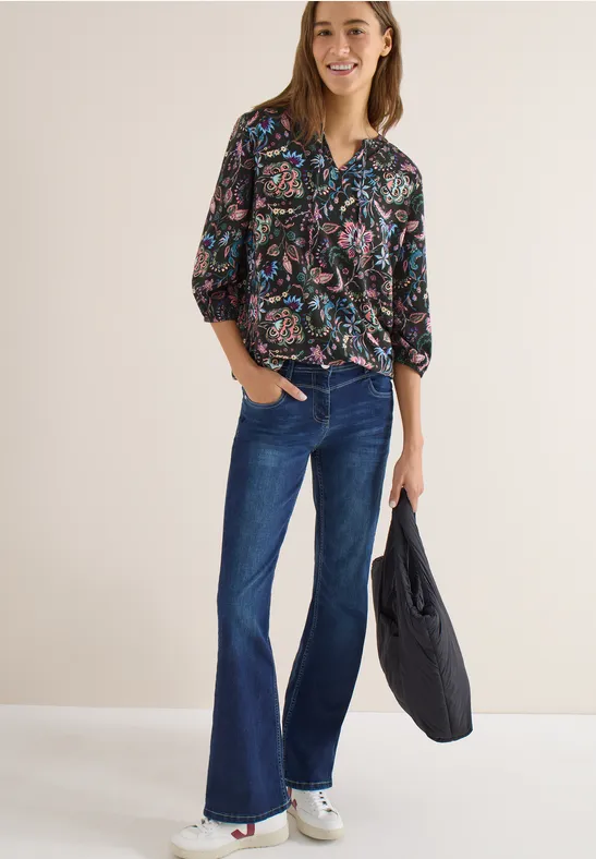 Blouse à motifs raw khaki