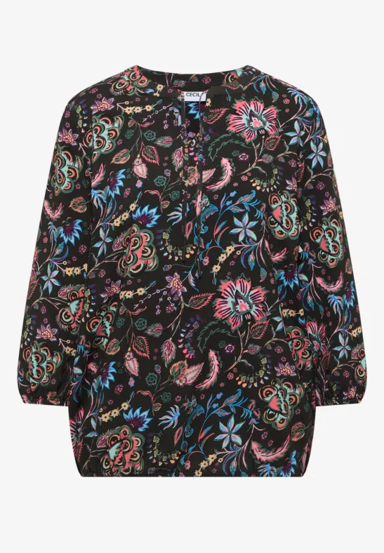 Blouse à motifs raw khaki