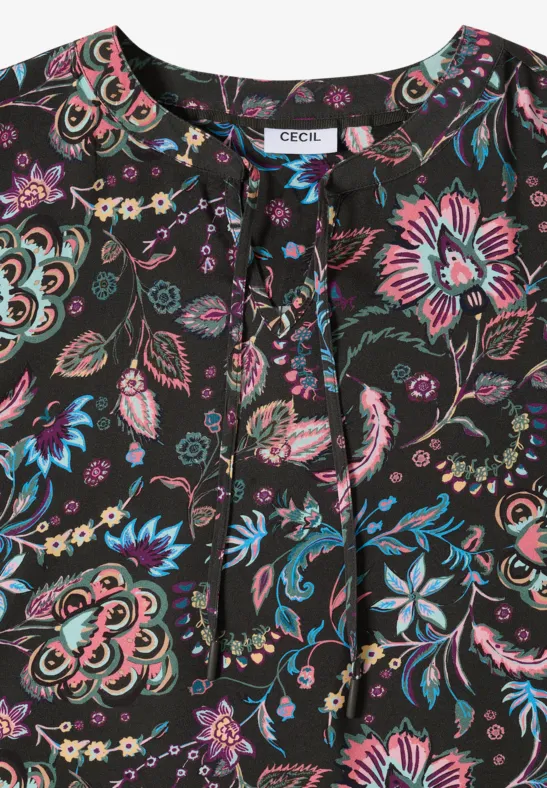 Blouse à motifs raw khaki