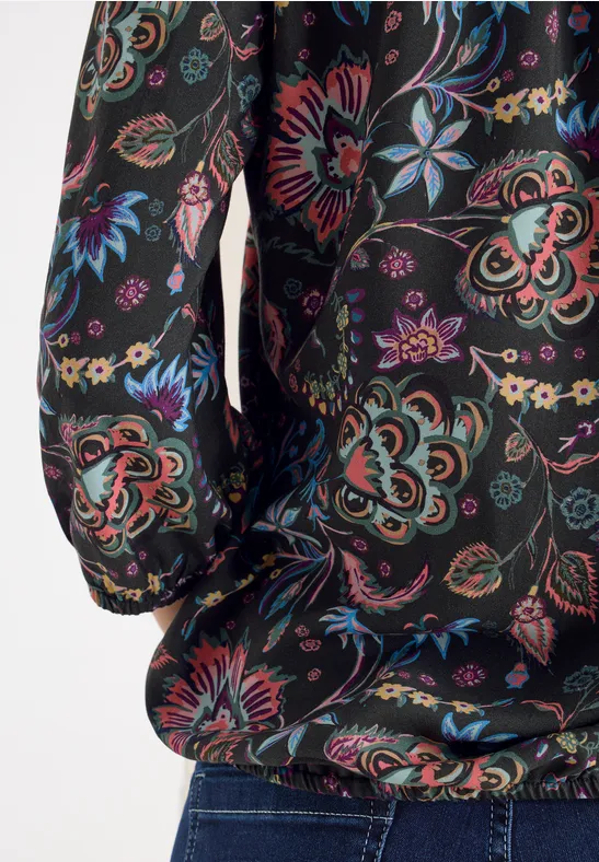 Blouse à motifs raw khaki