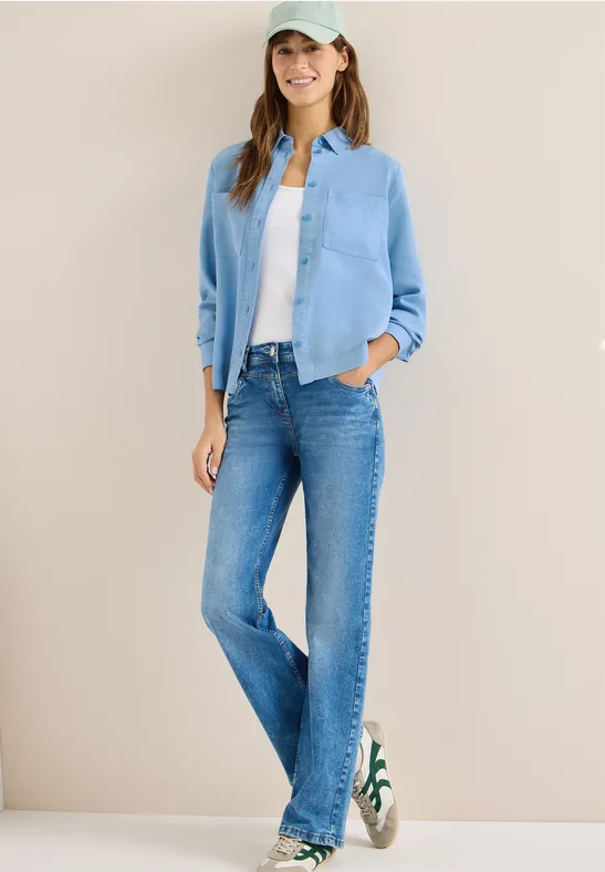 Colored Denim Bluse cloud blue