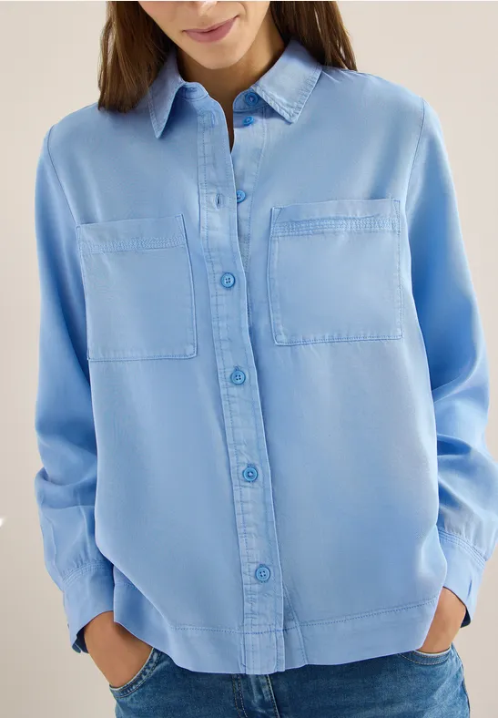 Colored Denim Bluse cloud blue