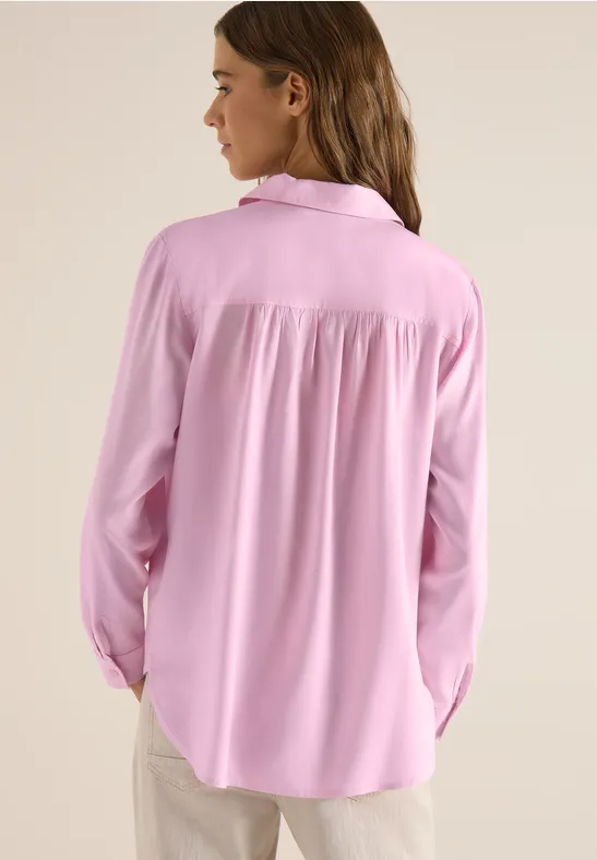 Hemdbluse in Unifarbe light blush rose