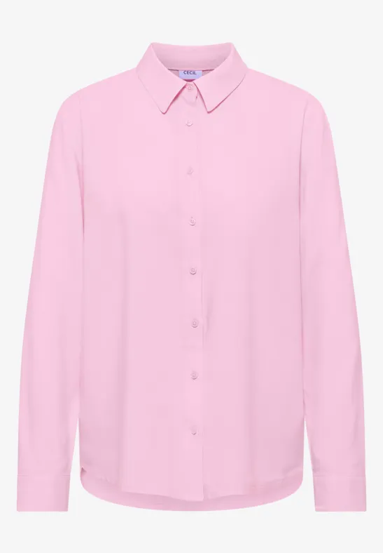 Hemdbluse in Unifarbe light blush rose
