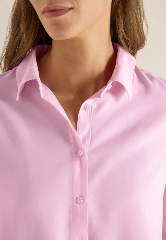Hemdbluse in Unifarbe light blush rose