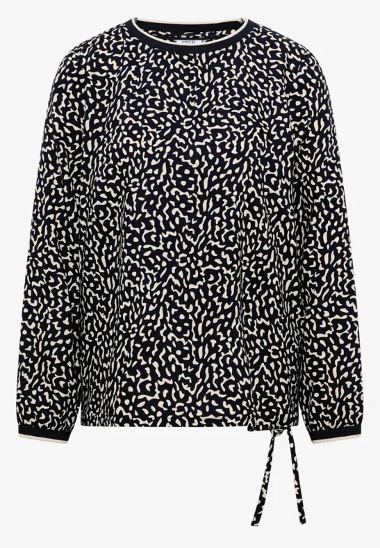 Gedessineerde blouse universal blue