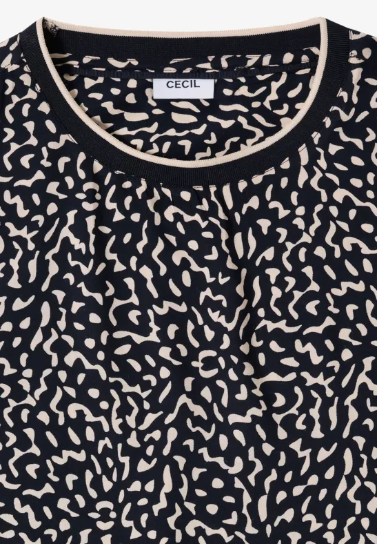 Gedessineerde blouse universal blue