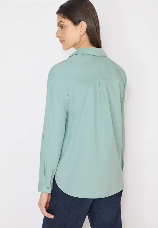 Blouse met omslag mint sea green
