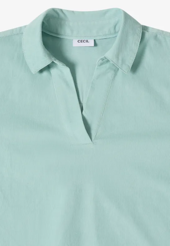 Blouse met omslag mint sea green