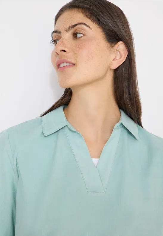 Blouse met omslag mint sea green