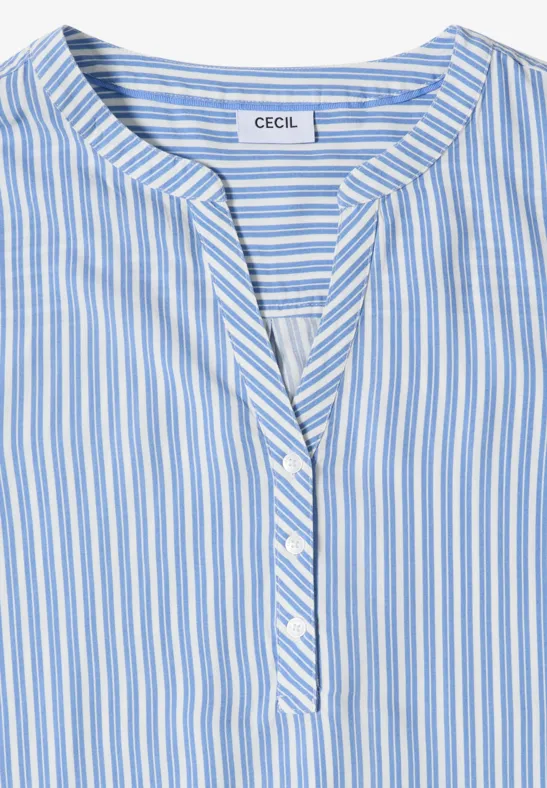 3/4-Arm Bluse mit Streifenmuster blouse blue