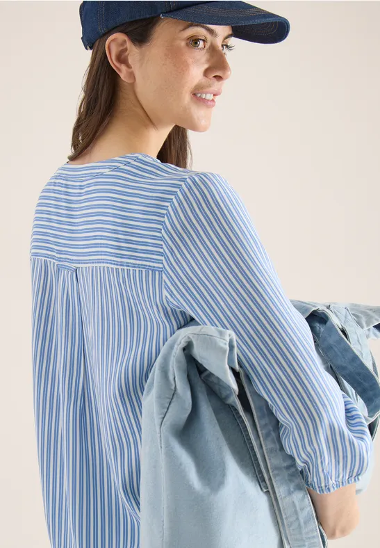 3/4-Arm Bluse mit Streifenmuster blouse blue