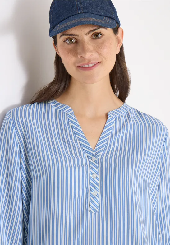 3/4-Arm Bluse mit Streifenmuster blouse blue