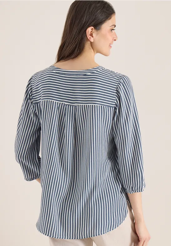 3/4-Arm Bluse mit Streifenmuster universal blue
