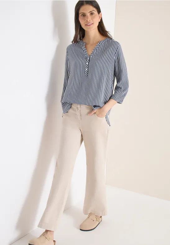 3/4-Arm Bluse mit Streifenmuster universal blue
