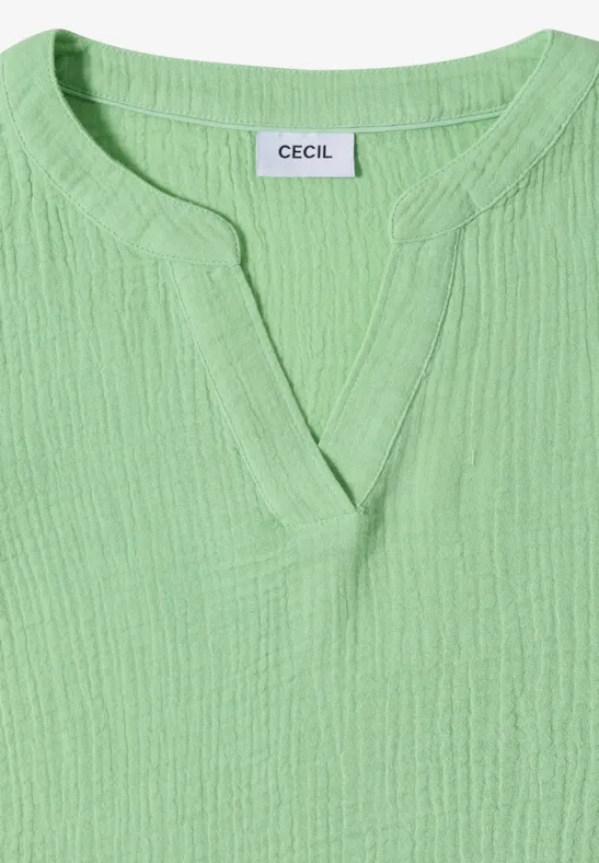 3/4-Arm Bluse in Musselin-Qualität juicy lime