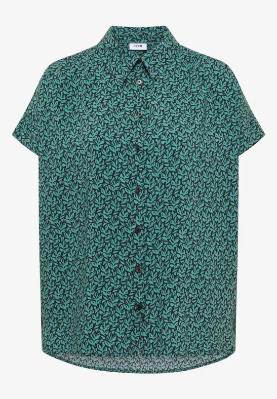 Kurzarm Bluse mit Knopfleiste raw khaki