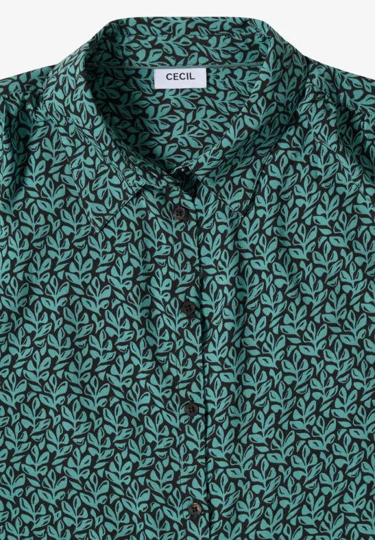 Kurzarm Bluse mit Knopfleiste raw khaki