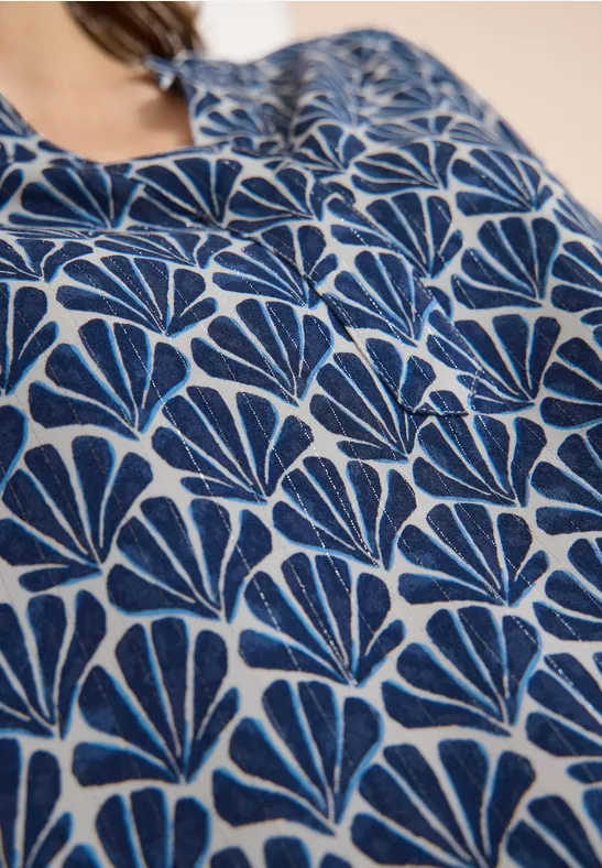 3/4-Arm Bluse mit Glitzerdetails universal blue